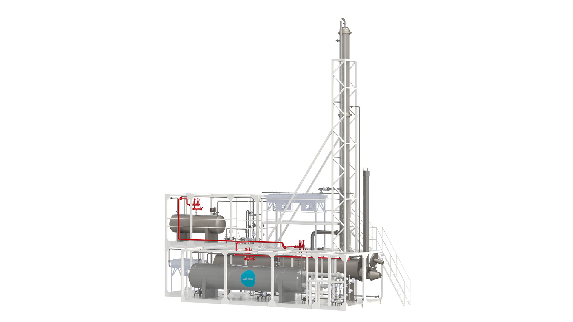 Pic. 1 Methanol regeneration unit 3-D model